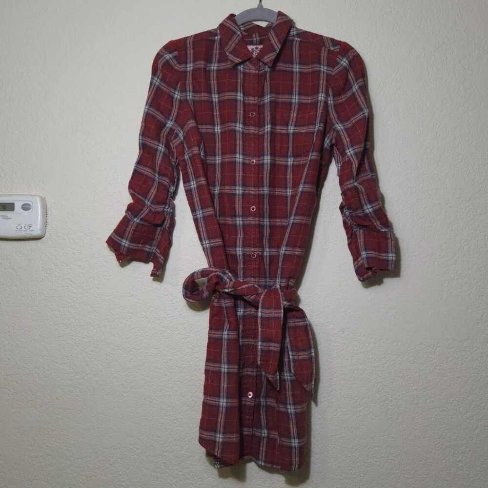 Juicy Couture 100% Cotton Flannel Shirt – Relaxed Fit Button Down.